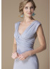 Silver Jersey Wrap Convertible Bridesmaid Dress Silver Jersey Wrap Convertible Bridesmaid Dress